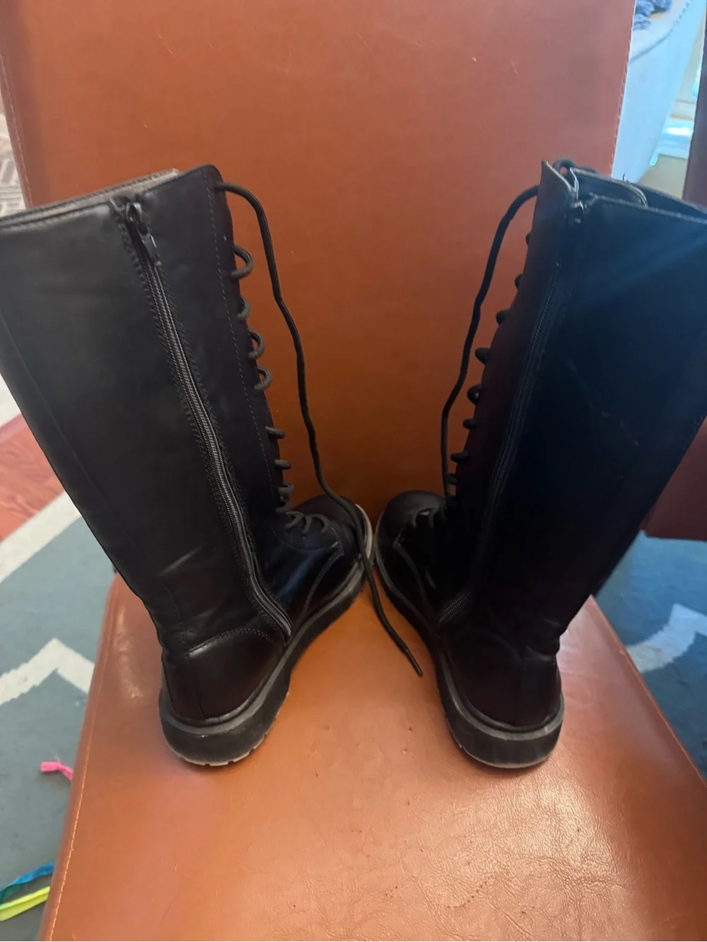 Steve Madden Lace-Up Knee-High Combat Boots - Girls